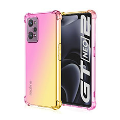 Funda Silicona Ultrafina Carcasa Transparente Gradiente para Realme GT Neo 3T 5G Rosa