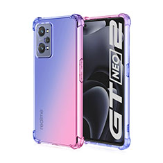 Funda Silicona Ultrafina Carcasa Transparente Gradiente para Realme GT Neo2 5G Azul