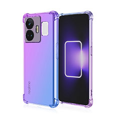 Funda Silicona Ultrafina Carcasa Transparente Gradiente para Realme GT Neo5 240W 5G Purpura Claro