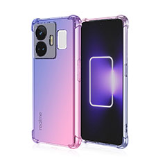 Funda Silicona Ultrafina Carcasa Transparente Gradiente para Realme GT Neo5 5G Azul