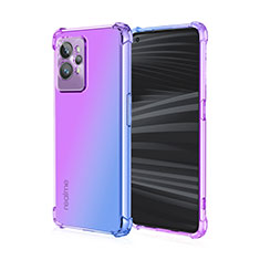 Funda Silicona Ultrafina Carcasa Transparente Gradiente para Realme GT2 Pro 5G Purpura Claro