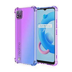 Funda Silicona Ultrafina Carcasa Transparente Gradiente para Realme Narzo 50i Purpura Claro