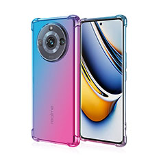 Funda Silicona Ultrafina Carcasa Transparente Gradiente para Realme Narzo 60 5G Multicolor