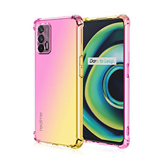 Funda Silicona Ultrafina Carcasa Transparente Gradiente para Realme Q3 Pro 5G Rosa