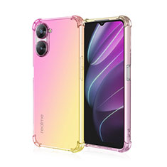 Funda Silicona Ultrafina Carcasa Transparente Gradiente para Realme Q5x 5G Rosa