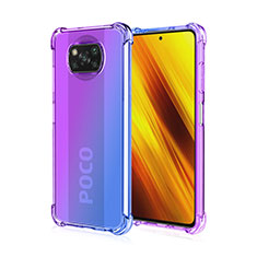 Funda Silicona Ultrafina Carcasa Transparente Gradiente para Xiaomi Poco X3 Pro Morado