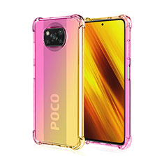 Funda Silicona Ultrafina Carcasa Transparente Gradiente para Xiaomi Poco X3 Rosa