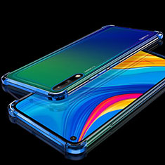 Funda Silicona Ultrafina Carcasa Transparente H01 para Huawei Enjoy 10 Azul