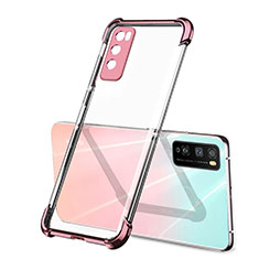 Funda Silicona Ultrafina Carcasa Transparente H01 para Huawei Enjoy 20 Pro 5G Oro Rosa