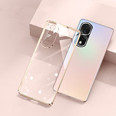 Funda Silicona Ultrafina Carcasa Transparente H01 para Huawei Honor 80 Pro Flat 5G Oro