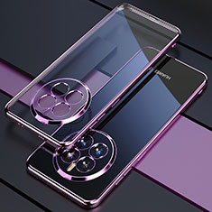 Funda Silicona Ultrafina Carcasa Transparente H01 para Huawei Mate 50 Morado