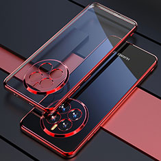 Funda Silicona Ultrafina Carcasa Transparente H01 para Huawei Mate 50E Rojo