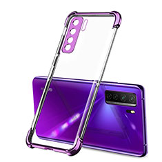 Funda Silicona Ultrafina Carcasa Transparente H01 para Huawei Nova 7 SE 5G Morado