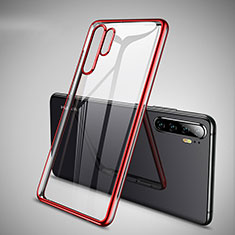 Funda Silicona Ultrafina Carcasa Transparente H01 para Huawei P30 Pro New Edition Rojo