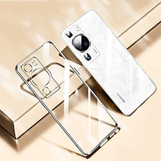 Funda Silicona Ultrafina Carcasa Transparente H01 para Huawei P60 Pro Plata