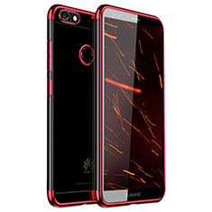 Funda Silicona Ultrafina Carcasa Transparente H01 para Huawei Y6 Pro (2017) Rojo