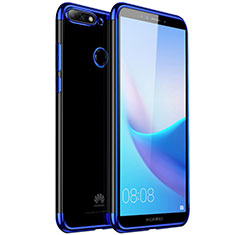 Funda Silicona Ultrafina Carcasa Transparente H01 para Huawei Y7 (2018) Azul