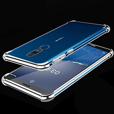 Funda Silicona Ultrafina Carcasa Transparente H01 para Nokia C3 Plata