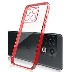 Funda Silicona Ultrafina Carcasa Transparente H01 para OnePlus 10 Pro 5G Rojo