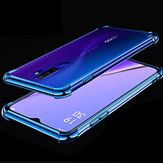 Funda Silicona Ultrafina Carcasa Transparente H01 para Oppo A11X Azul