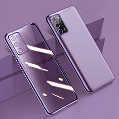 Funda Silicona Ultrafina Carcasa Transparente H01 para Oppo A55 5G Morado