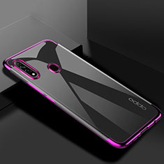 Funda Silicona Ultrafina Carcasa Transparente H01 para Oppo A8 Morado