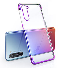 Funda Silicona Ultrafina Carcasa Transparente H01 para Oppo Find X2 Lite Morado