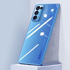 Funda Silicona Ultrafina Carcasa Transparente H01 para Oppo Find X3 Lite 5G Azul