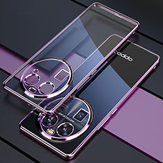 Funda Silicona Ultrafina Carcasa Transparente H01 para Oppo Find X6 5G Morado