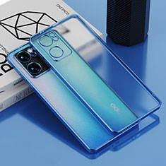 Funda Silicona Ultrafina Carcasa Transparente H01 para Oppo Reno7 SE 5G Azul