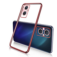 Funda Silicona Ultrafina Carcasa Transparente H01 para Oppo Reno8 Z 5G Rojo