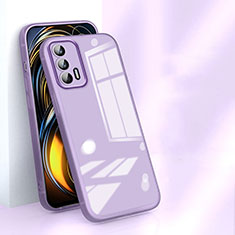 Funda Silicona Ultrafina Carcasa Transparente H01 para Realme GT 5G Morado