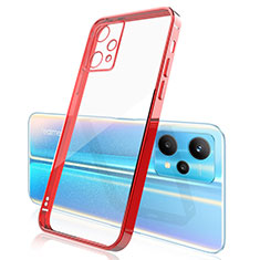 Funda Silicona Ultrafina Carcasa Transparente H01 para Realme V25 5G Rojo