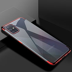 Funda Silicona Ultrafina Carcasa Transparente H01 para Samsung Galaxy A51 5G Rojo