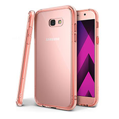 Funda Silicona Ultrafina Carcasa Transparente H01 para Samsung Galaxy A7 (2017) A720F Rosa