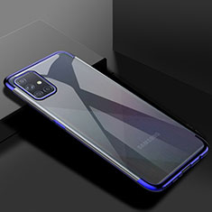 Funda Silicona Ultrafina Carcasa Transparente H01 para Samsung Galaxy A71 5G Azul