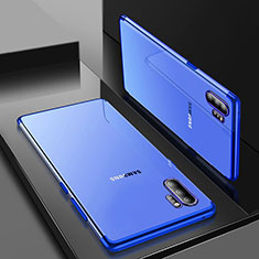 Funda Silicona Ultrafina Carcasa Transparente H01 para Samsung Galaxy Note 10 Plus Azul