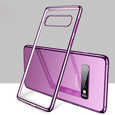 Funda Silicona Ultrafina Carcasa Transparente H01 para Samsung Galaxy S10 Plus Morado