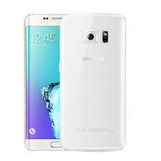 Funda Silicona Ultrafina Carcasa Transparente H01 para Samsung Galaxy S6 Edge+ Plus SM-G928F Blanco