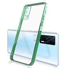 Funda Silicona Ultrafina Carcasa Transparente H01 para Vivo iQOO 7 India 5G Verde