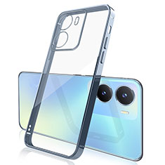 Funda Silicona Ultrafina Carcasa Transparente H01 para Vivo iQOO Z6 5G Azul