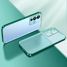 Funda Silicona Ultrafina Carcasa Transparente H01 para Vivo V23 5G Verde