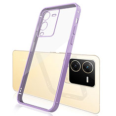 Funda Silicona Ultrafina Carcasa Transparente H01 para Vivo V25 Pro 5G Morado