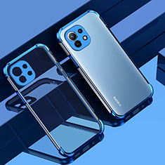 Funda Silicona Ultrafina Carcasa Transparente H01 para Xiaomi Mi 11 Lite 5G Azul