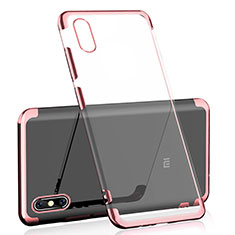 Funda Silicona Ultrafina Carcasa Transparente H01 para Xiaomi Mi 8 Pro Global Version Oro Rosa