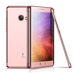 Funda Silicona Ultrafina Carcasa Transparente H01 para Xiaomi Mi Note 2 Special Edition Oro Rosa