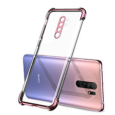 Funda Silicona Ultrafina Carcasa Transparente H01 para Xiaomi Redmi 9 Oro Rosa