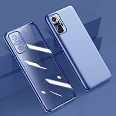 Funda Silicona Ultrafina Carcasa Transparente H01 para Xiaomi Redmi Note 10 Pro Max Azul