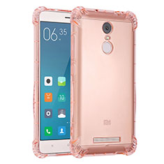 Funda Silicona Ultrafina Carcasa Transparente H01 para Xiaomi Redmi Note 3 MediaTek Rosa