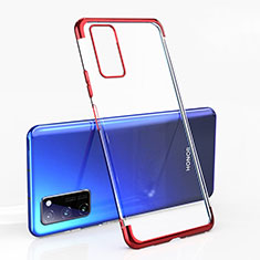 Funda Silicona Ultrafina Carcasa Transparente H02 para Huawei Honor V30 5G Rojo